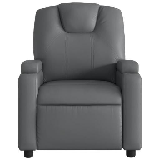 Sillón de masaje reclinable eléctrico polipiel GRIS [4]