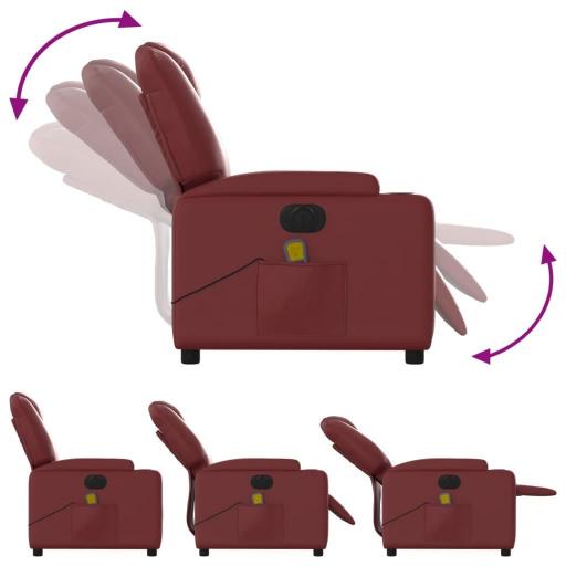 Sillón de masaje reclinable eléctrico polipiel GRANATE  [3]