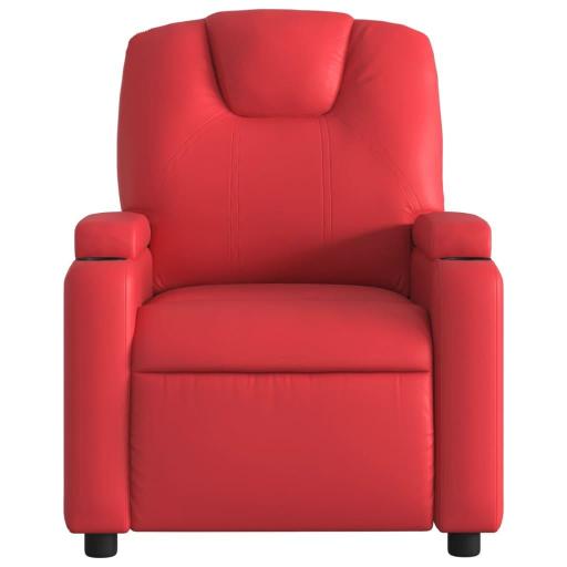 Sillón de masaje reclinable eléctrico polipiel ROJO [4]