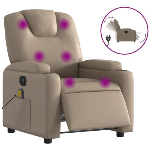 Sillón de masaje reclinable eléctrico polipiel CAPUCHINO [1]