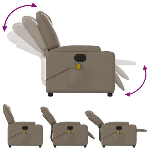 Sillón de masaje reclinable eléctrico polipiel CAPUCHINO [3]