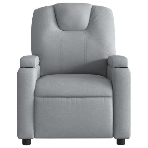 Sillón reclinable de masaje eléctrico tela GRIS CLARO [4]