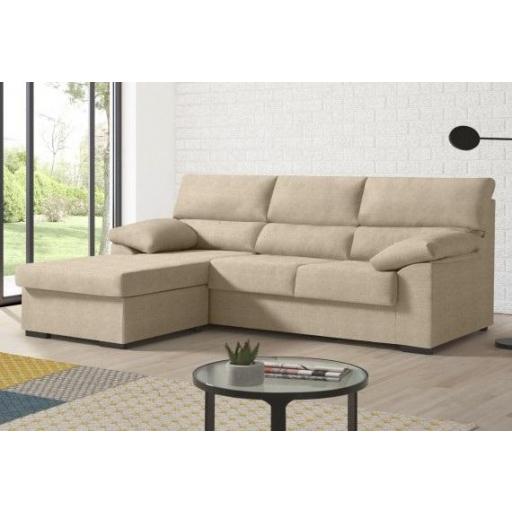 Sofá chaiselongue reversible 197cm CREMA [1]