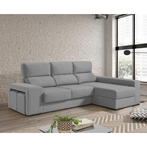 Sofá chaiselongue 232cm GRIS CLARO [4]