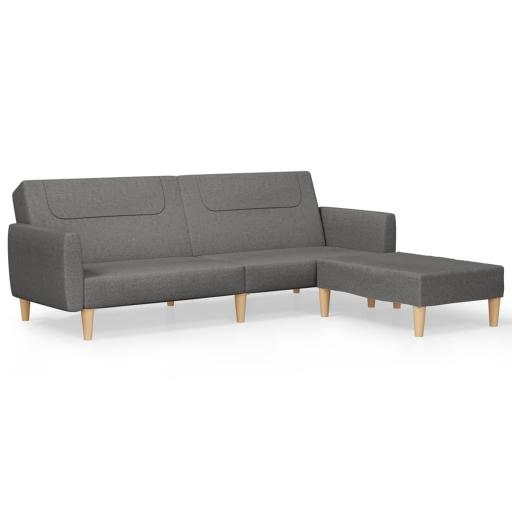 Sofá cama con reposapiés 220cm GRIS CLARO [1]