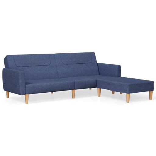 Sofá cama con reposapiés 220cm AZUL [1]