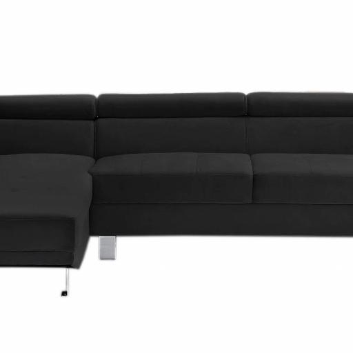 Sofá Chaise Longue Rinconera 254x166cm NEGRO [1]