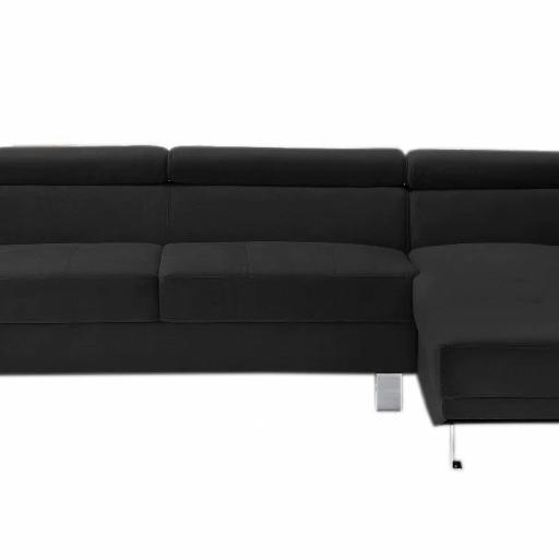 Sofá Chaise Longue Rinconera 254x166cm NEGRO [2]