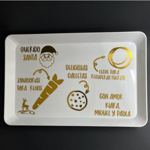 Bandeja Plástico Personalizada - Santa