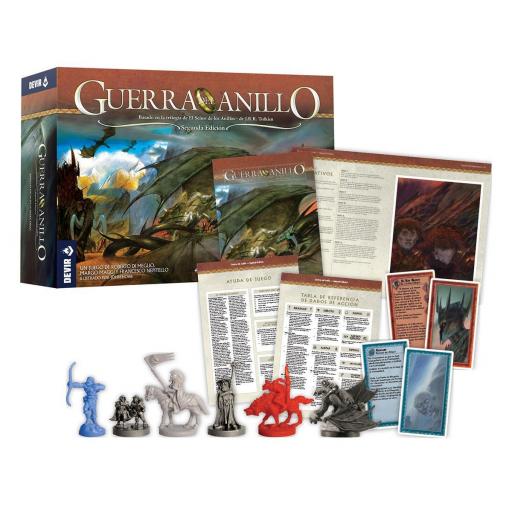 Súper Pack Guerra del Anillo (2ª ed.), expansiones, tapete deluxe, con fundas y promo Bárbol