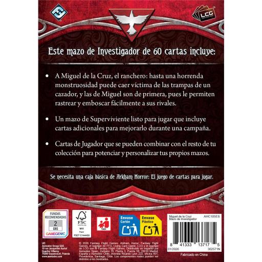Arkham Horror LCG: Miguel de la Cruz - Mazo de Investigador [3]
