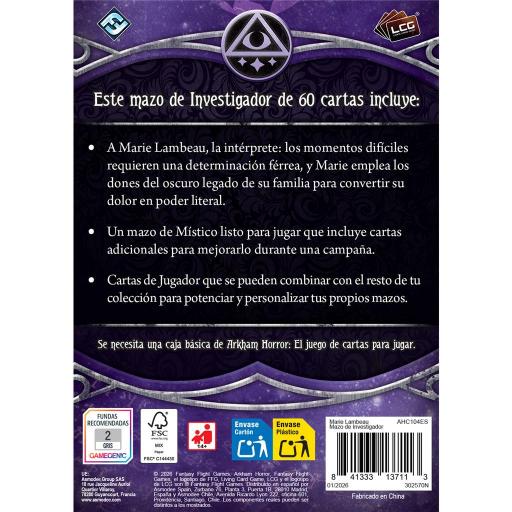 Arkham Horror LCG: Marie Lambeau - Mazo de Investigador [3]