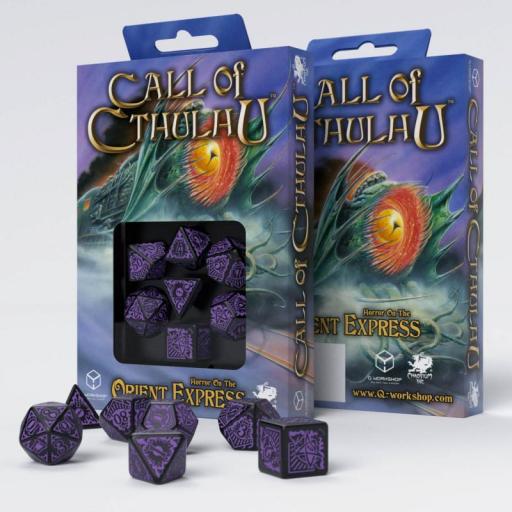 COC Horror on the Orient Express Black & Purple Dice Set [1]