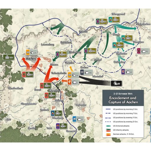 Crossing the Line - Aachen 1944 (2nd Edition) with mounted mapboard [4]