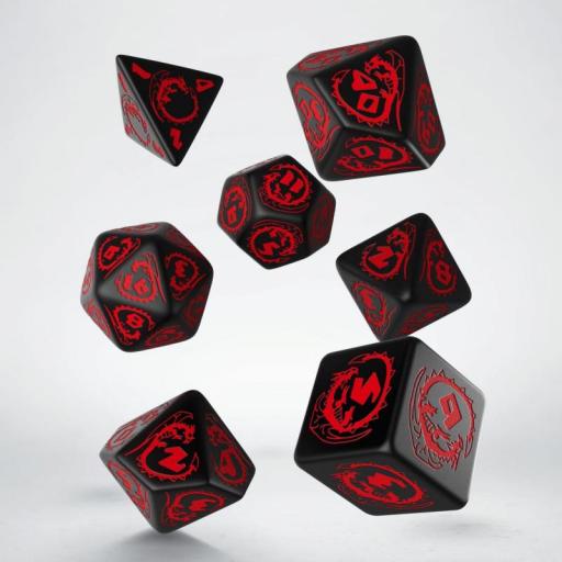 Dragons Black & Red Dice Set: Onyx