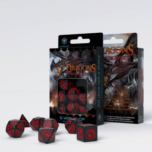 Dragons Black & Red Dice Set: Onyx [1]