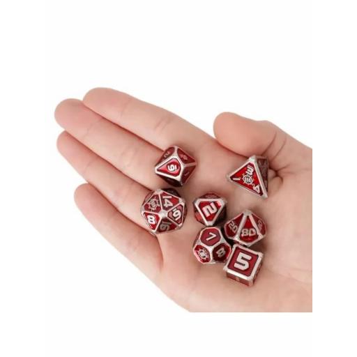 Set Dados Metal D&D Bandeja 2en1 (Edición Coleccionista Roja) - Enhance Gaming [3]