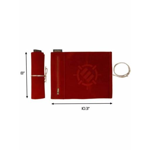 Tapete “Roll on a Scroll con 7 Dados Acrílicos (Rojo) - Enhance Gaming [1]