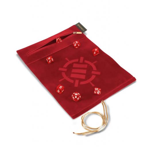 Tapete “Roll on a Scroll con 7 Dados Acrílicos (Rojo) - Enhance Gaming