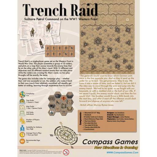 Trench Raid: Solitaire Patrol Command on the WW1 Western Front [1]