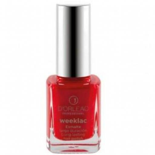 Esmalte de uñas Weeklac Nº10 Rojo Nacar D'Orleac - Larga duración