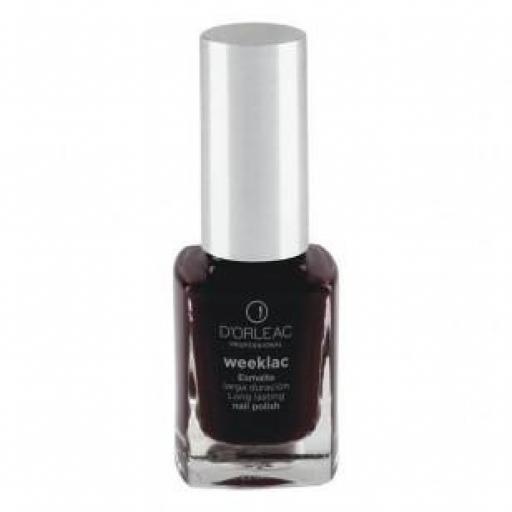 Esmalte de uñas Weeklac Nº3 Negro Rojo D'Orleac - Larga duración