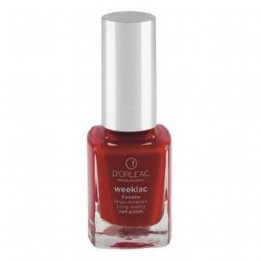 Esmalte de uñas Weeklac Nº5 Rojo D'Orleac - Larga duración