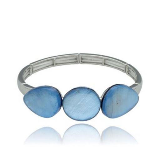 Pulsera elástica con resina azul [0]