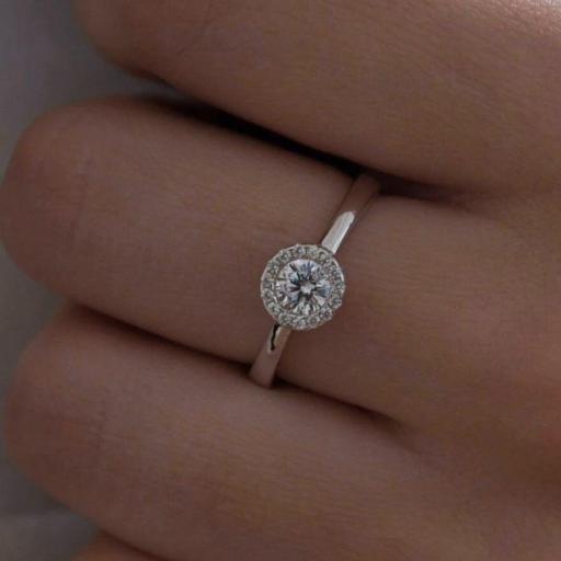 Anillo solitario de cuarzo, perfecto como regalo para mujer [1]