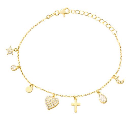 Pulsera Destellos de Deseos en Plata Chapada en Oro – Regalo Especial para Sorprender [0]