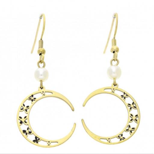 Pendientes colgantes lunas