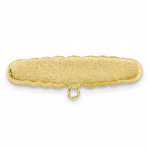 Alfiler / Broche de Bebé Matizado en Oro 18K 30x9 mm – Elegancia Clásica con Acabado Mate [0]