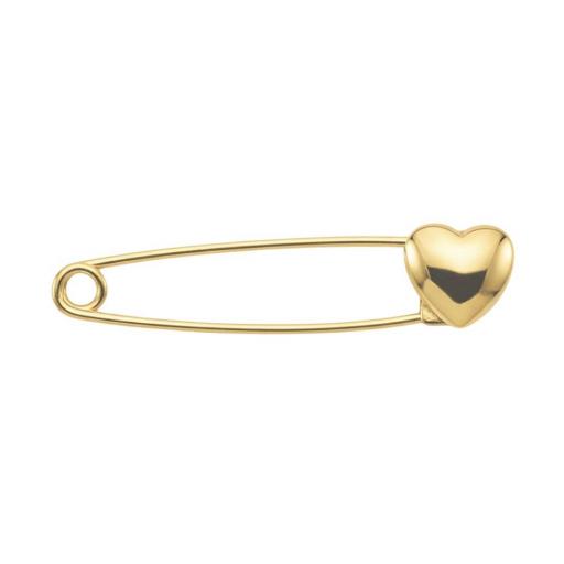 Imperdible / Alfiler Liso de Bebé en Oro 18K 33 mm – Clásico, Seguro y Esencial [0]