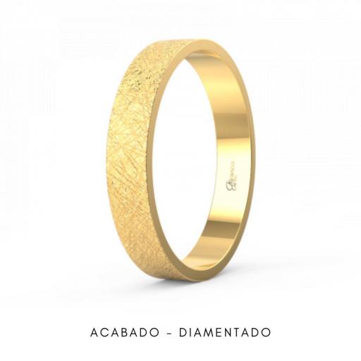 Alianza de Oro 18k Plana 4,5 mm (Grosor 1,3 mm) – Elegancia Refinada  [1]