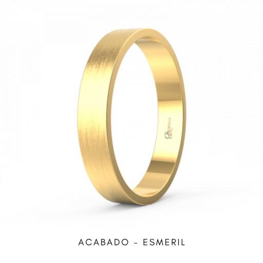 Alianza plana oro 18k 3,5 mm ancho · grosor 1 mm – estilo clásico equilibrado [2]