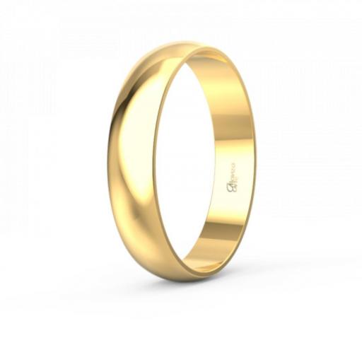 Alianza media caña oro 18k 4 mm · grosor 1,3 mm – estilo tradicional [0]