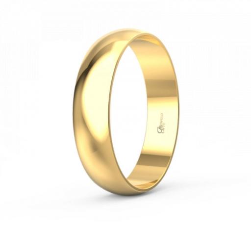 Alianza media caña oro 18k 4,5 mm · grosor 1,3 mm – presencia elegante