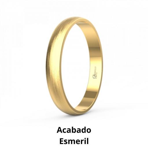 Alianza de boda media caña oro 18K 4 mm (grosor 1 mm) – estilo clásico refinado [2]