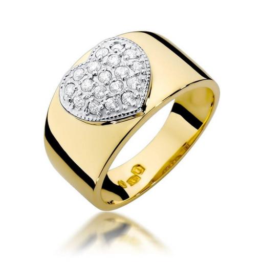 Anillo Amore Diamantes 0,26 ct Oro 14K