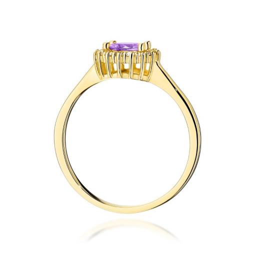 Anillo Aria Amatista 0,50 ct en Oro 14K con Diamantes [2]