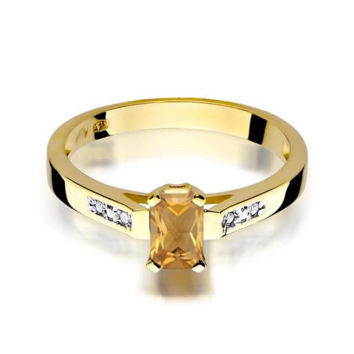 Anillo Camille Oro Amarillo 9K con Citrino 0,80 ct y Diamantes [1]