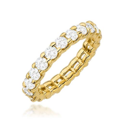 Anillo Celeste Diamantes 3,20–3,80 ct en Oro 14K