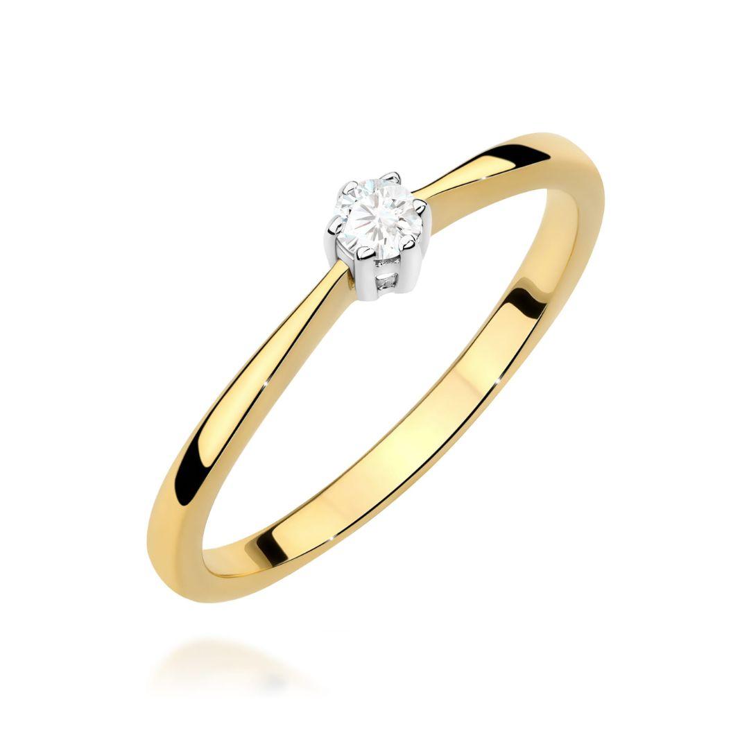 Anillo Clara Diamante 0,10 ct en Oro 14K