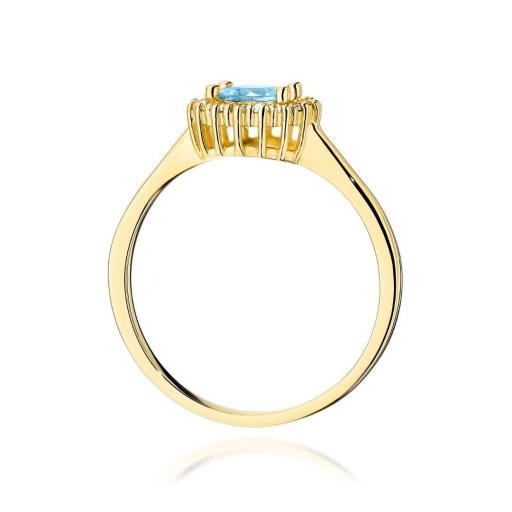 Anillo Clémence Oro Amarillo 14K con Topacio Swiss y Diamantes 0,50 ct [2]
