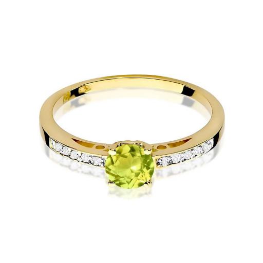 Anillo Colette Oro Amarillo 14K con Peridoto y Diamantes 0,60 ct [1]