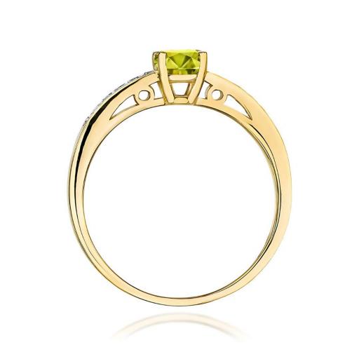 Anillo Colette Oro Amarillo 14K con Peridoto y Diamantes 0,60 ct [2]