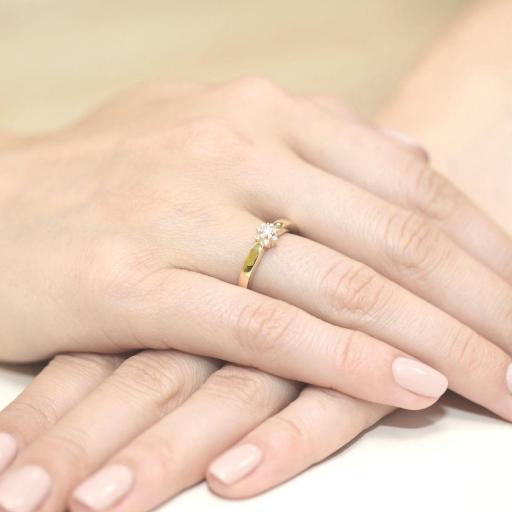 Anillo Diama Oro Amarillo 14K con Diamante de Laboratorio – Elegancia Radiante [3]