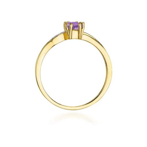 Anillo Elara Amatista 0,50 ct en Oro 14K con Diamantes [2]