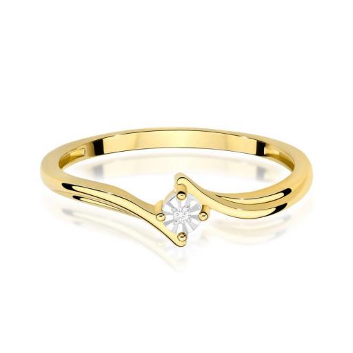Anillo Emma Oro Amarillo 9K con Diamante 0,01 ct [1]