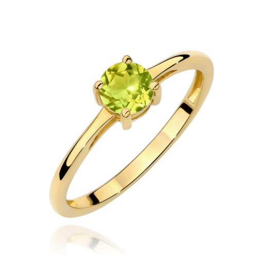 Anillo Eudora Oro Amarillo 14K con Peridoto 0,60 ct [0]